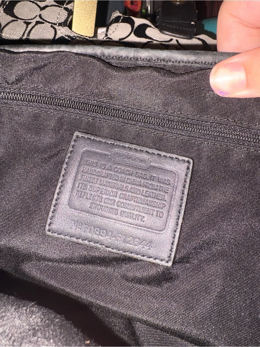 Coach Black and Gray Shoulder Bag
